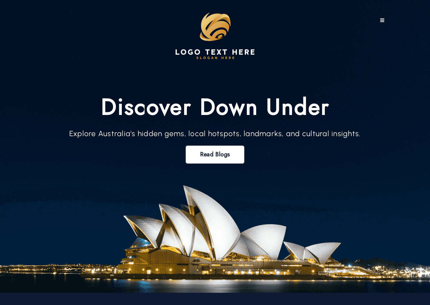 Australia Local Tourism Website Preview