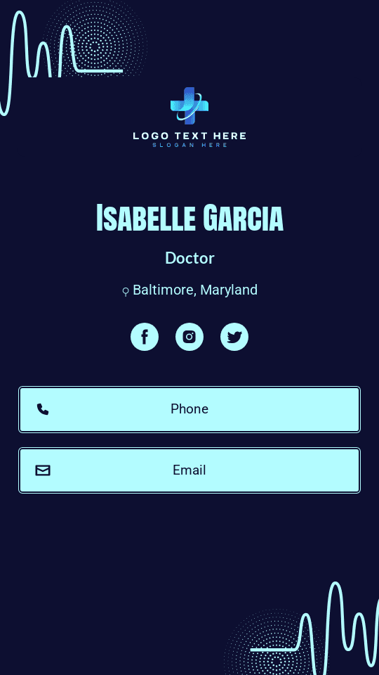 Women Medical Doctor Digital Business Card
