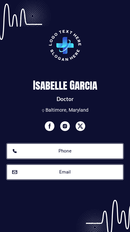 Women Medical Doctor Digital Business Card Preview