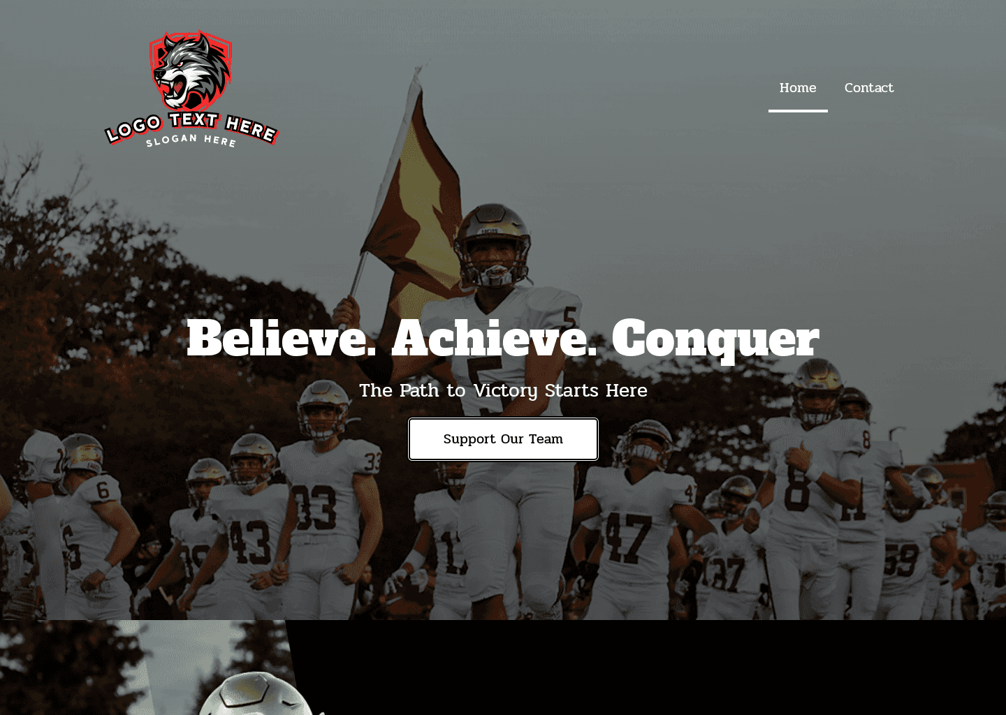 Gridiron Football Team Website Preview