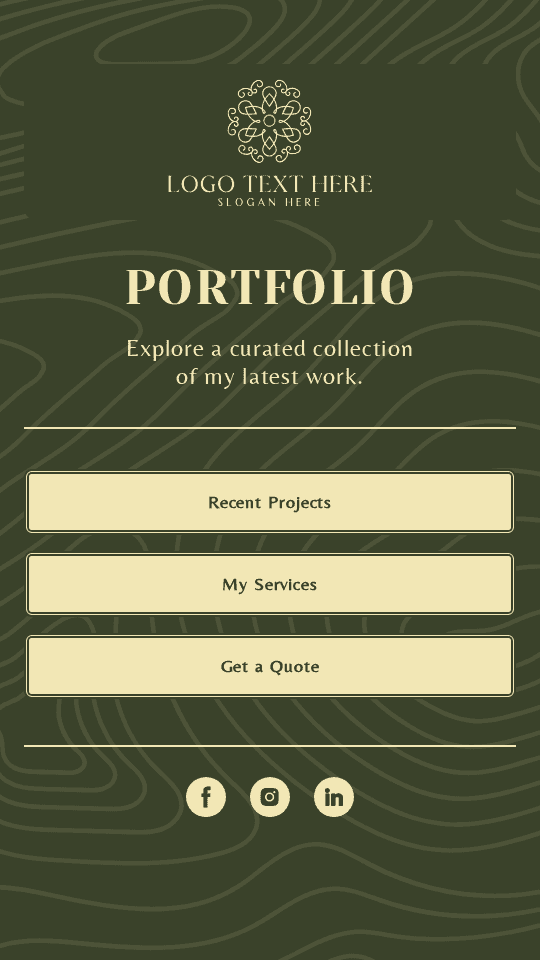 Simple Generic Portfolio Link in Bio Preview