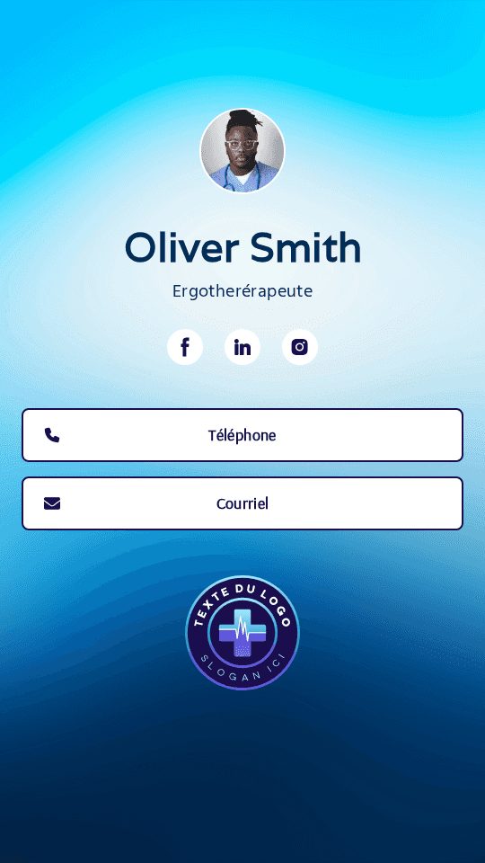 thérapeute en réhabilitation Digital Business Card