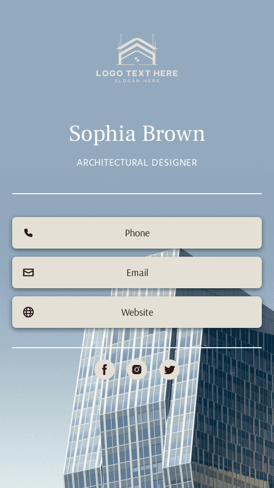 Architecture Designer Digital Business Card
