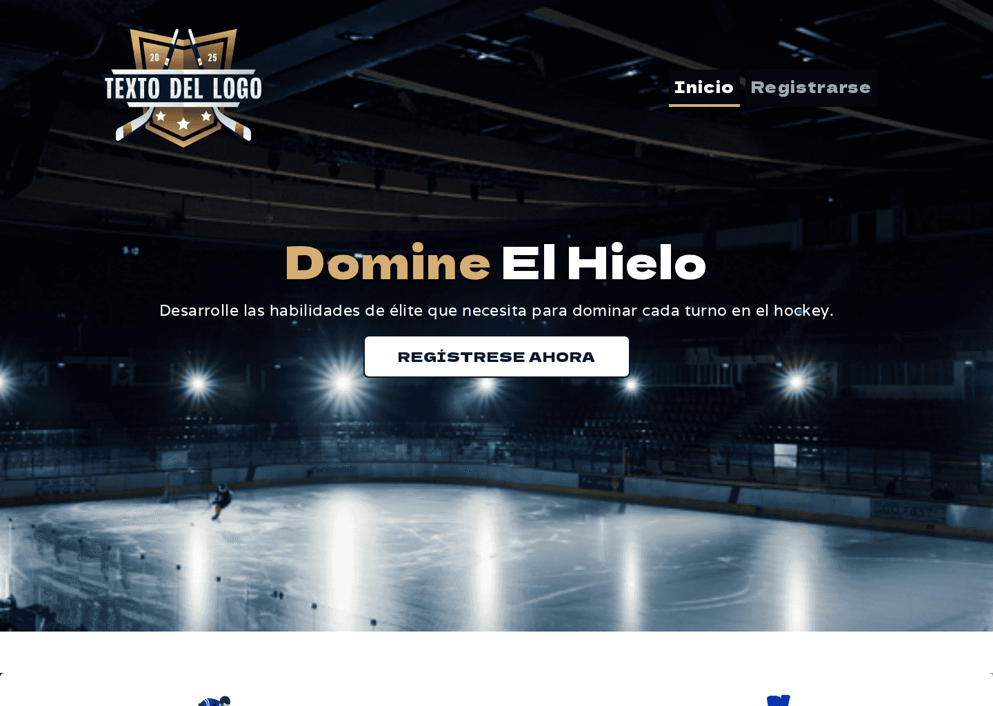 Entrenamiento de hockey sobre hielo Website