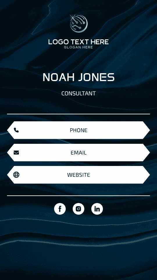 AI Tech Consultant Digital Business Card Preview