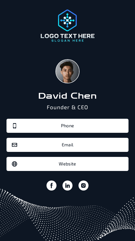 Modern Technology Founder Digital Business Card