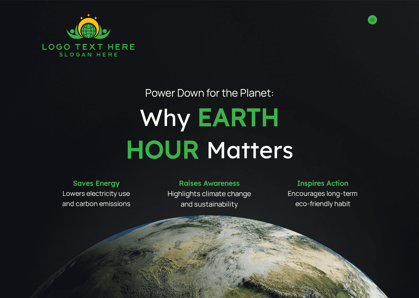 Earth Hour Blog Website Preview