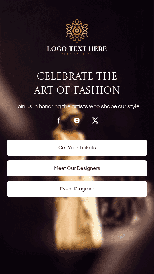 Fashion Designer Celebration Link in Bio Preview