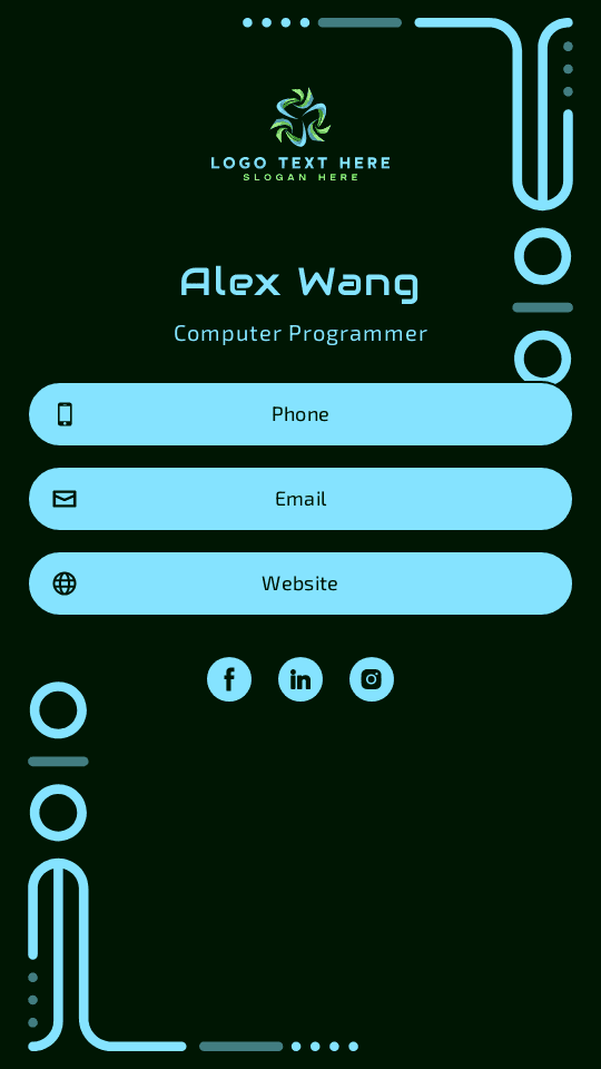 Computer Programmer Digital Business Card