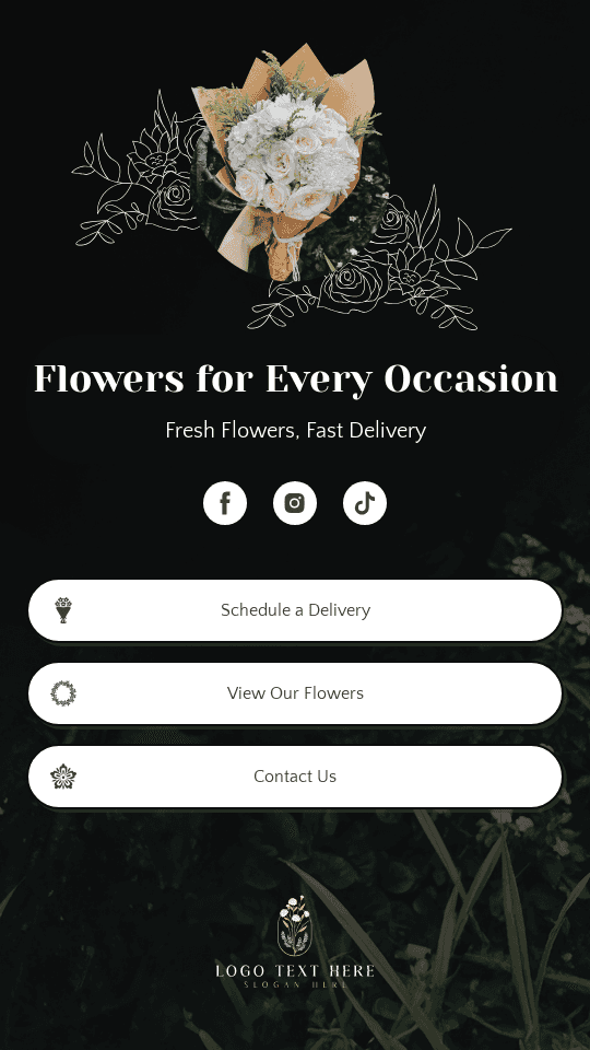 Flower Bouquet Shop Link in Bio Preview