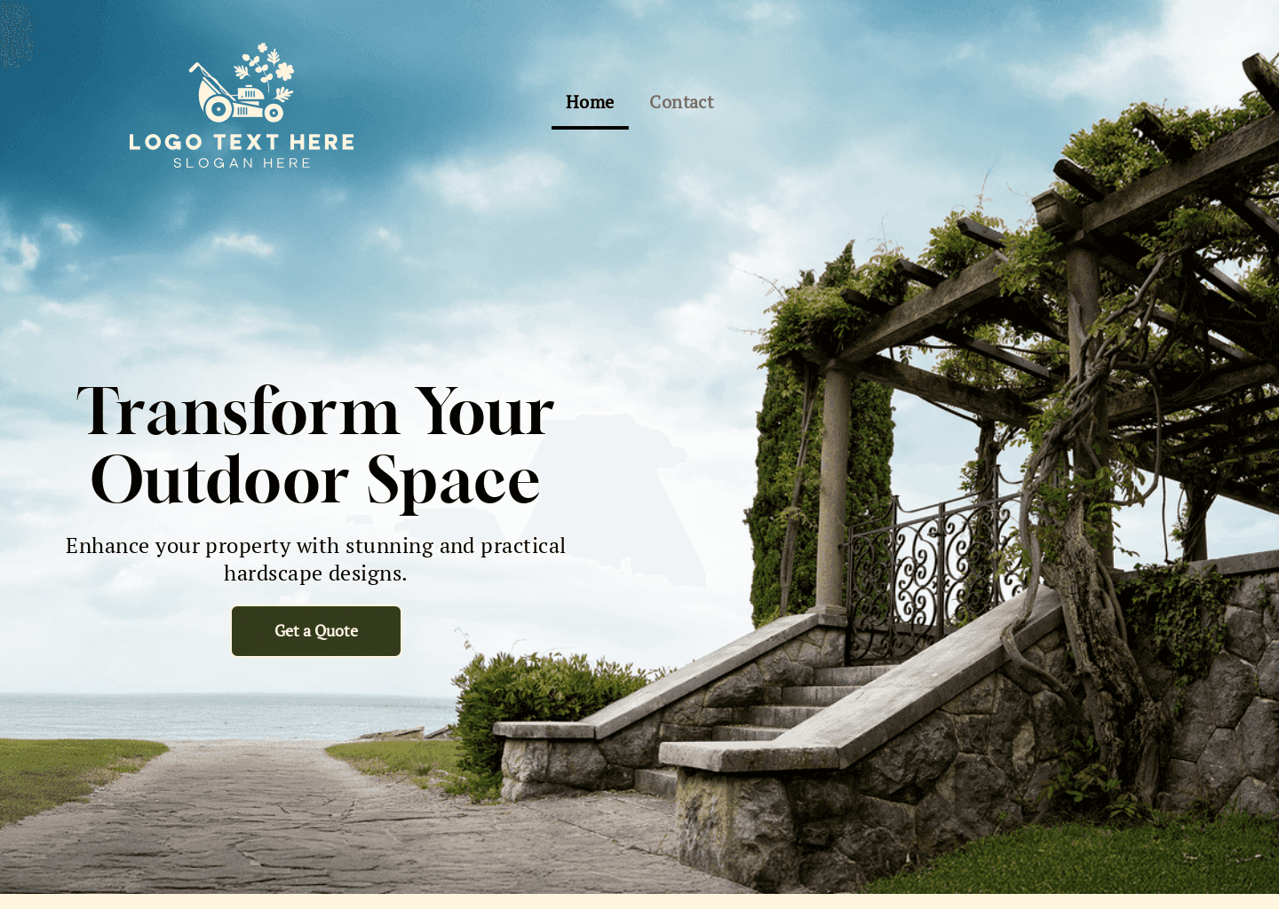 Outdoor Hardscape Services Website