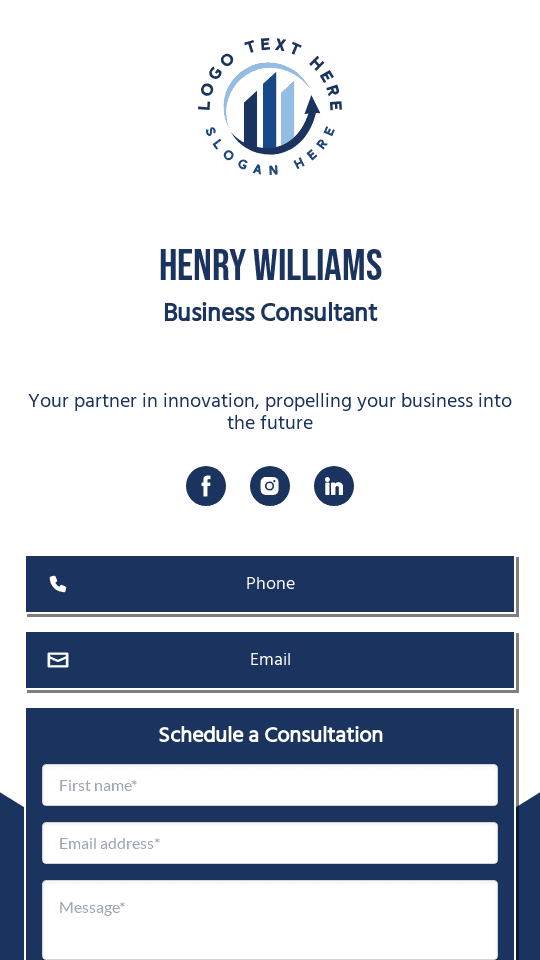 Generic Professional Simple Digital Business Card