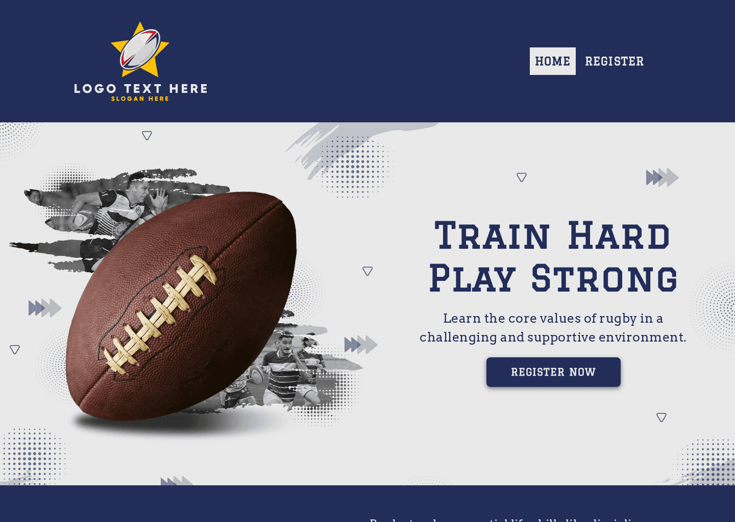 Rugby Sports Class Website Preview