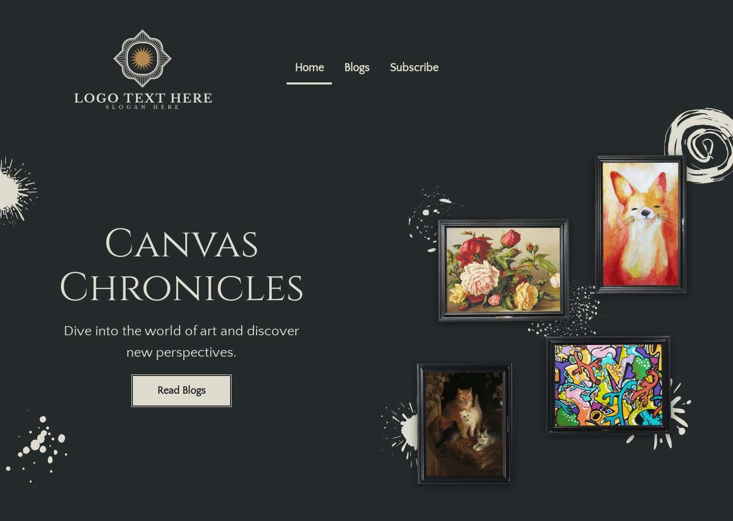 Contemporary Art Blog Website Preview