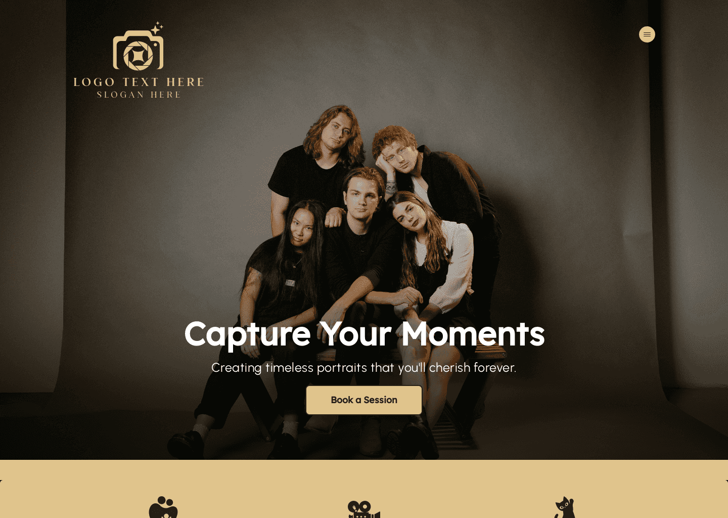 Portrait Photo Studio Website Preview