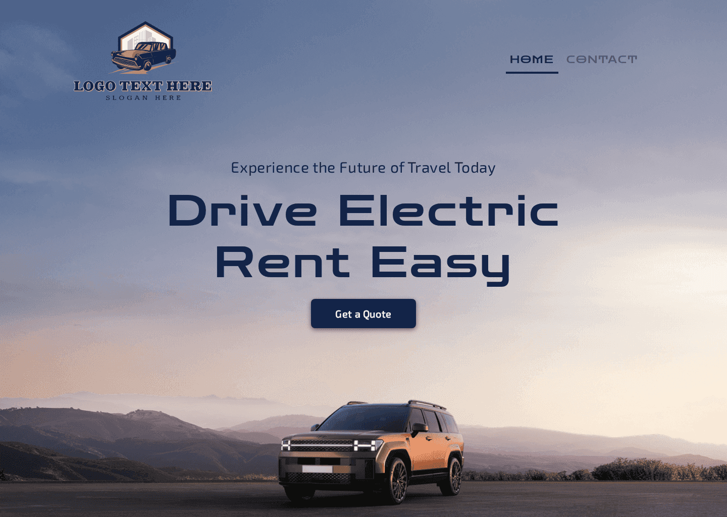 Electric Vehicle Rental Website Preview