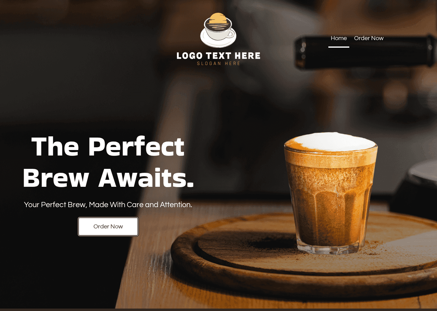 Espresso Coffee Cafe Website Preview