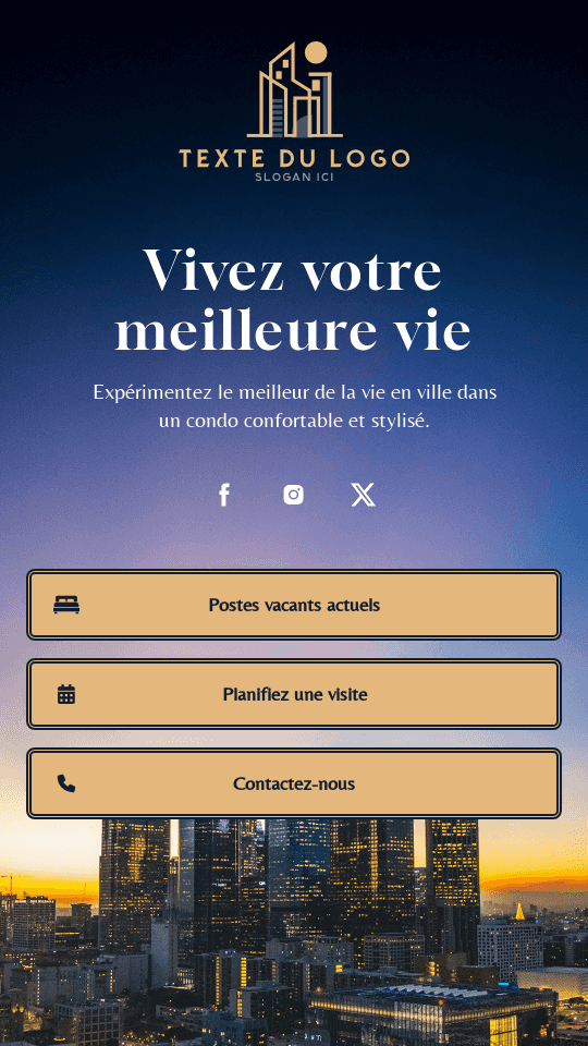 Location de condominium de luxe Website