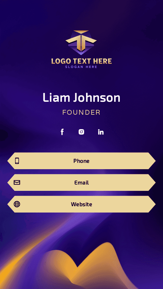 Professional Agency Founder Digital Business Card Preview