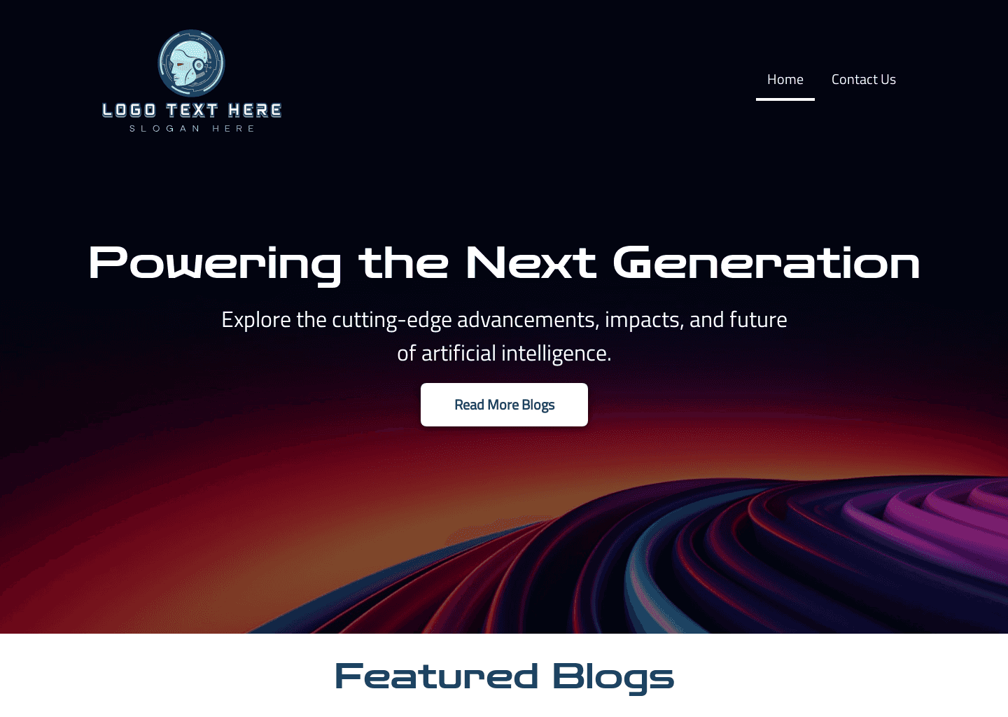 Artificial Intelligence Revolution Website Preview