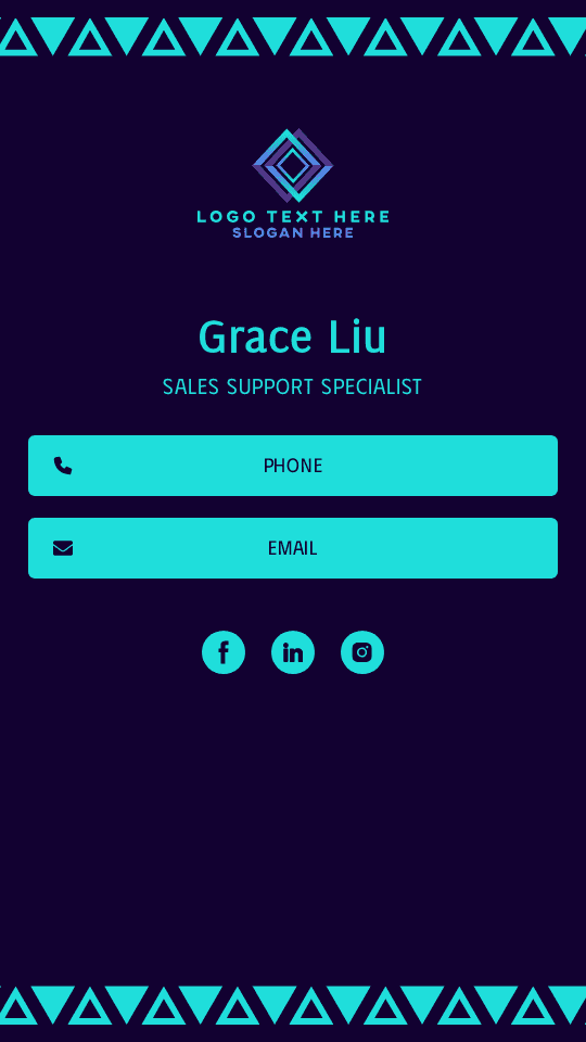 Sales Support Specialist Digital Business Card