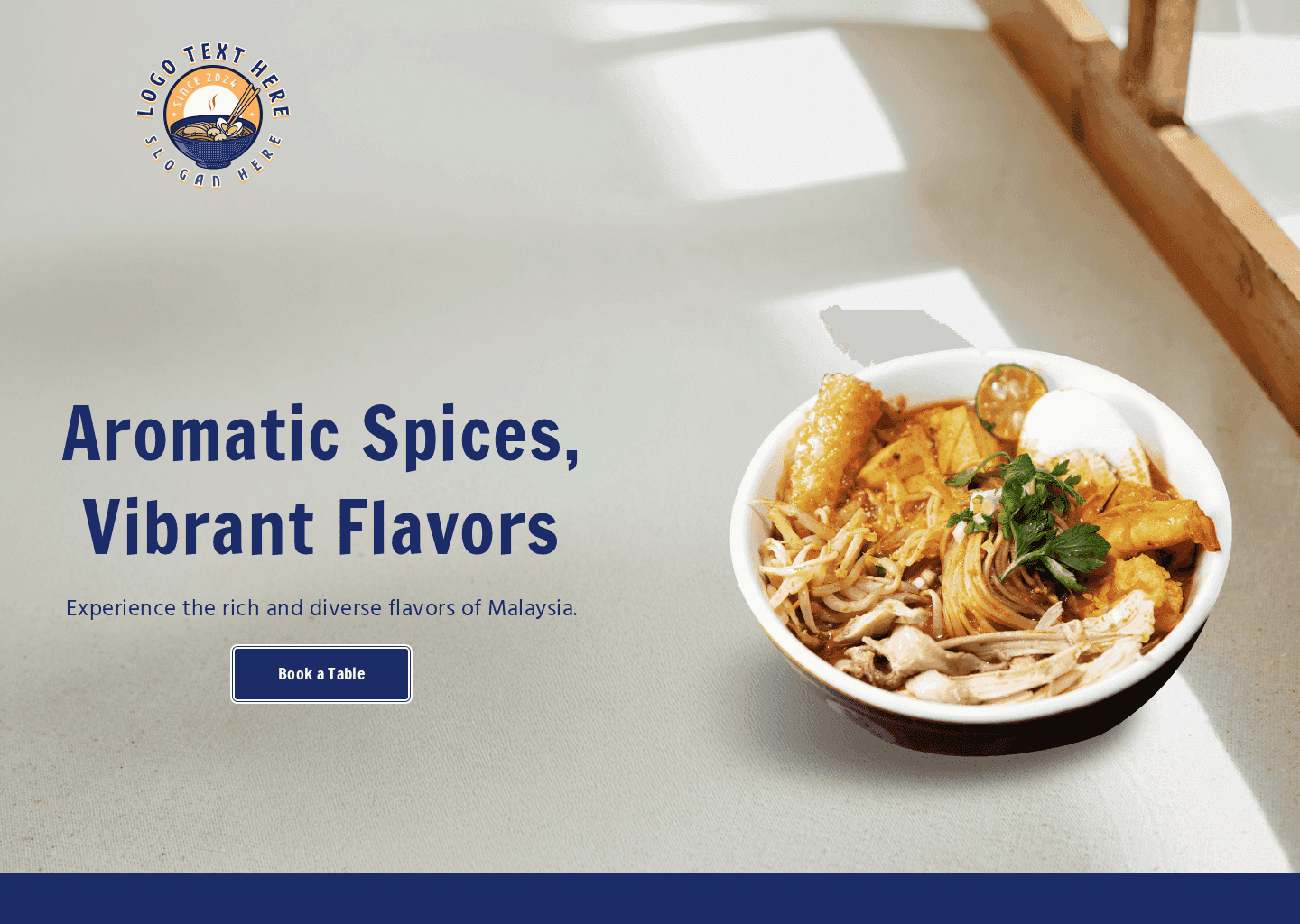 Malaysian Food Restaurant Website Preview