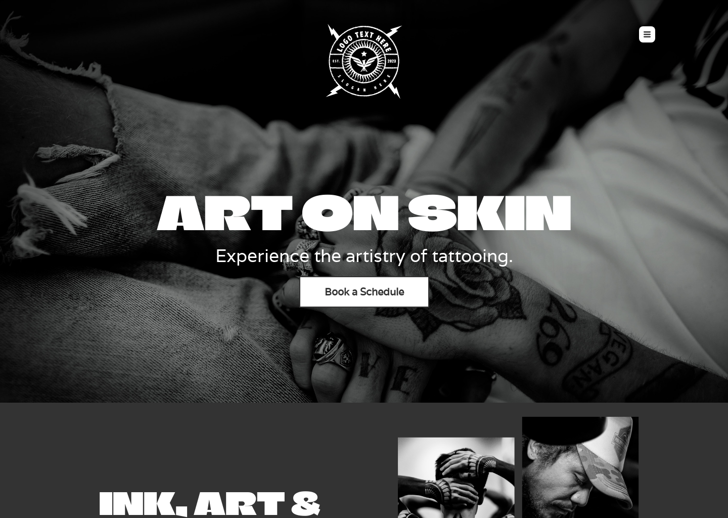 Expert Tattoo Studio Website Builder Image Preview