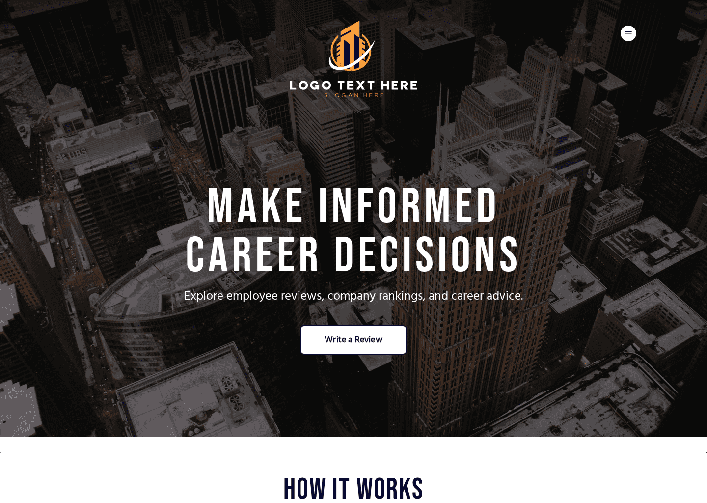 Company Job Review Website Preview