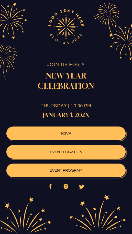 New Year Countdown Link in Bio Preview