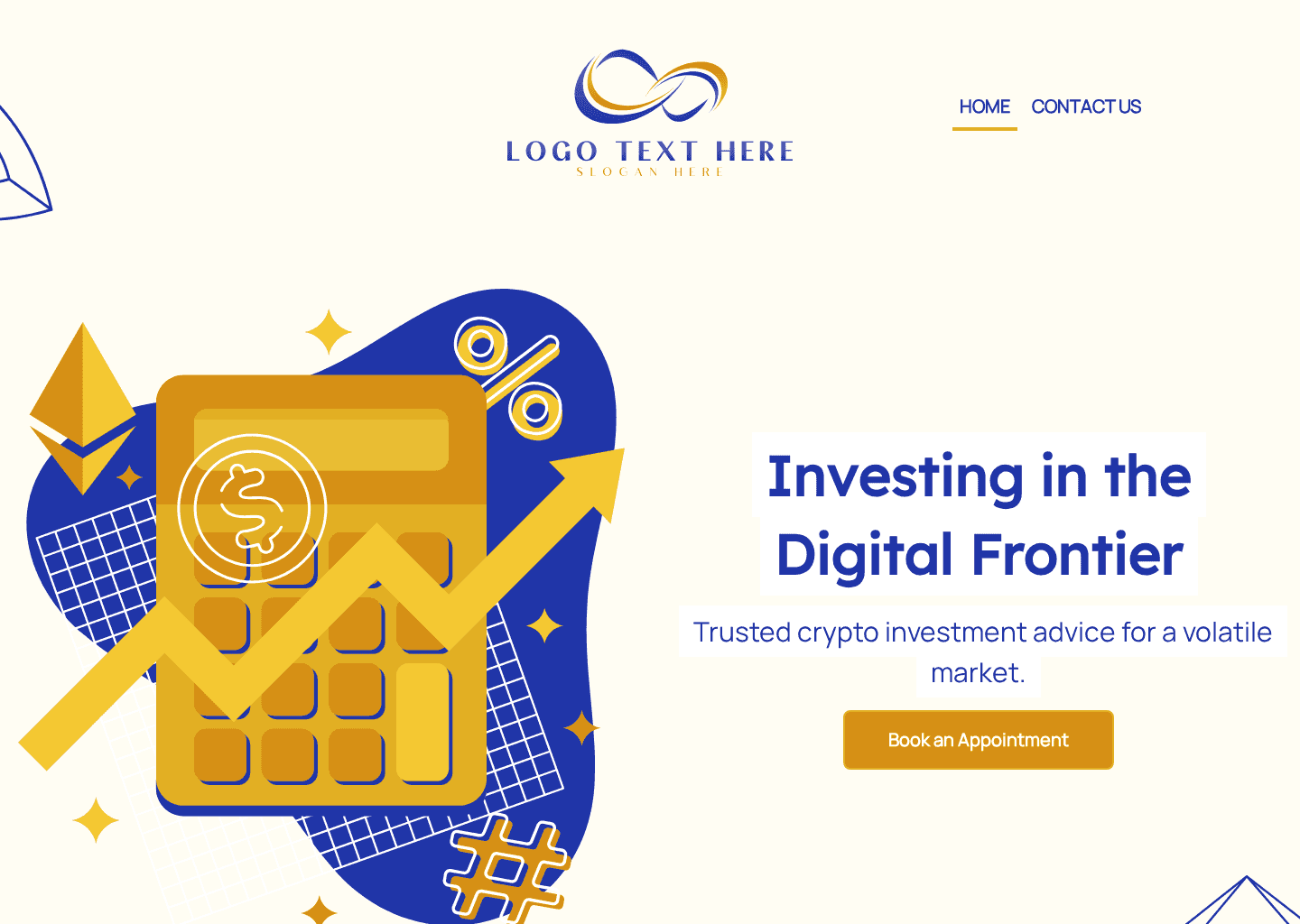 Crypto Investment Consulting Website Builder | BrandCrowd