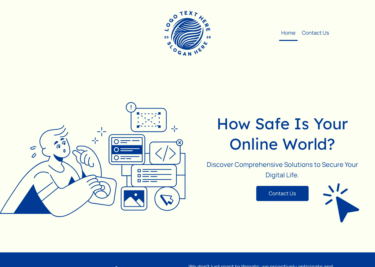 Digital Cybersecurity Protection Website Preview