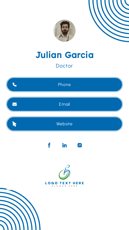 Disability Healthcare Doctor Digital Business Card