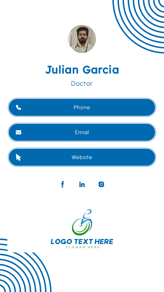 Disability Healthcare Doctor Digital Business Card Preview