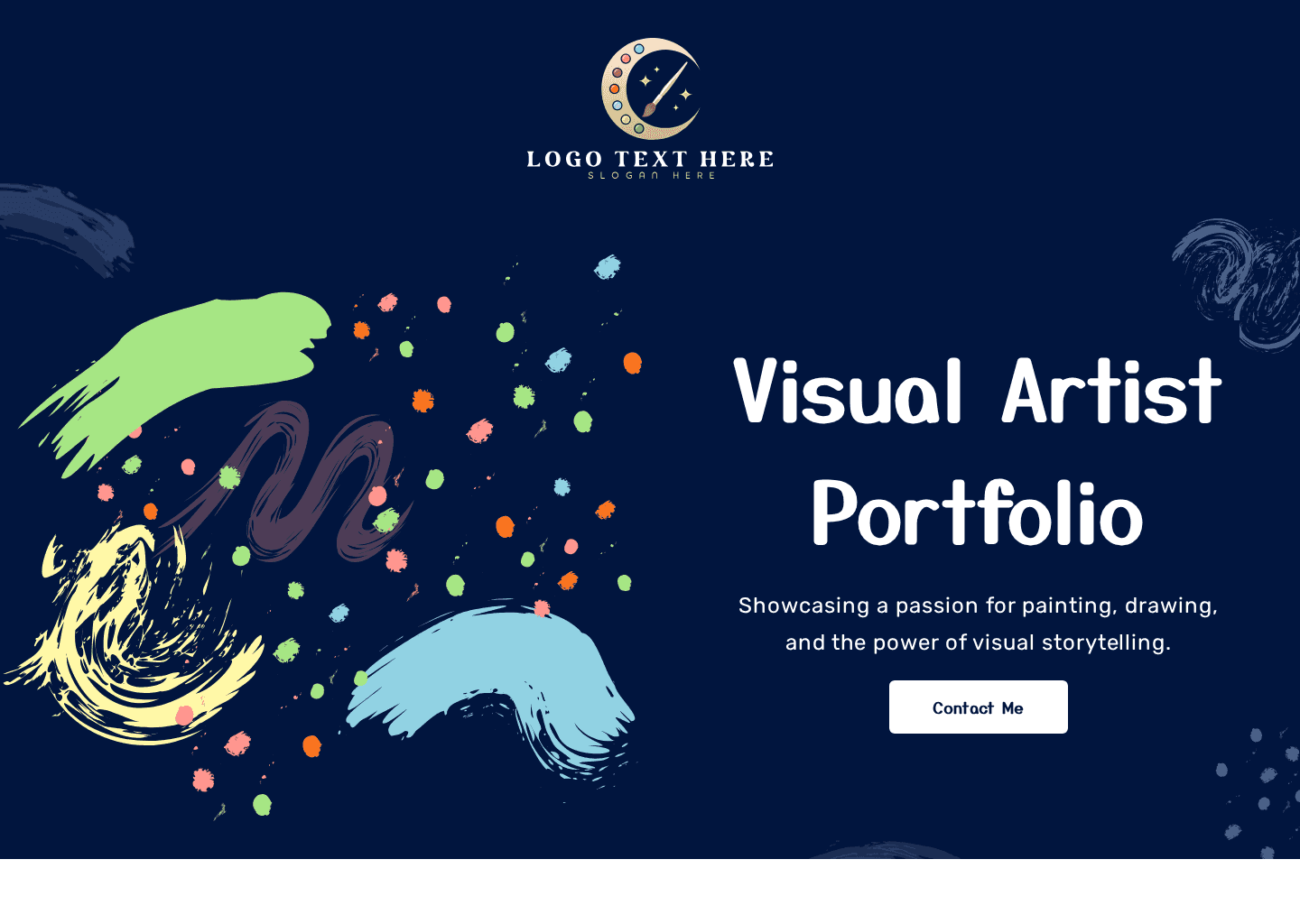 Visual Artist Portfolio Website Preview