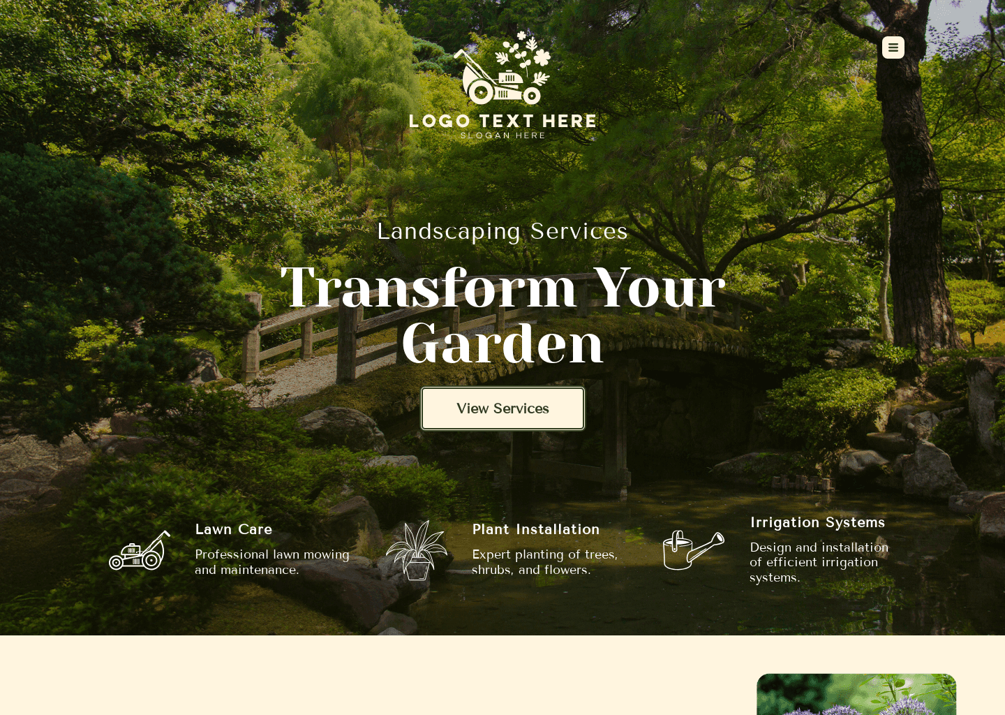 Garden Landscaping Service Website Preview