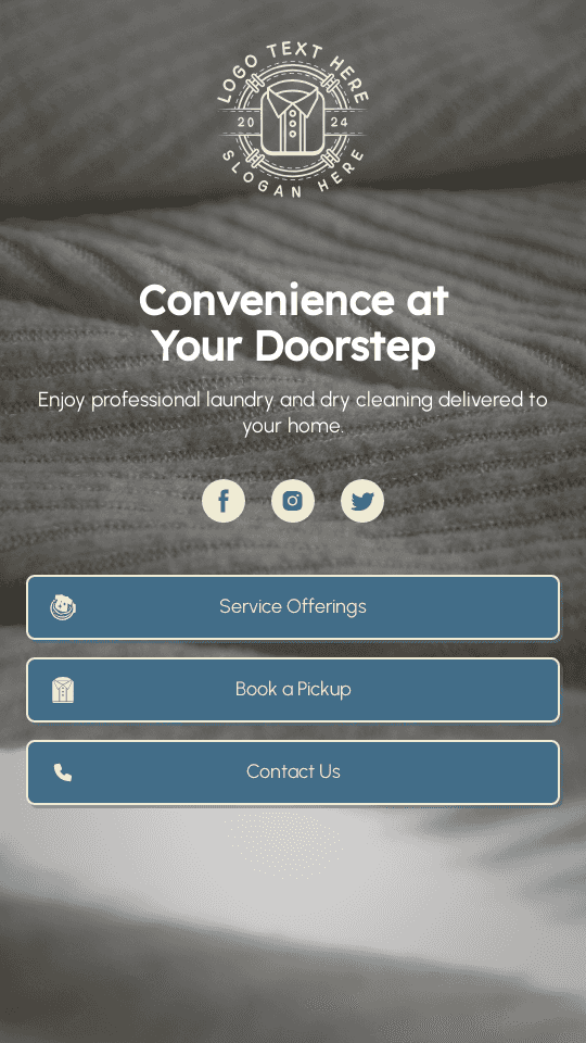 Professional Laundry Service Link In Bio Design