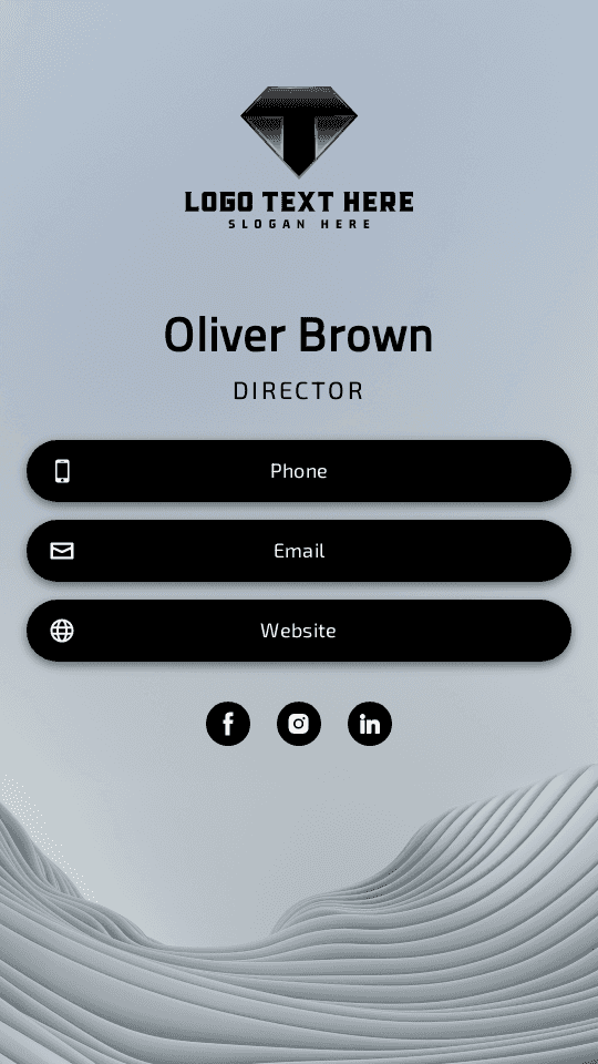 Professional Director Digital Business Card Preview