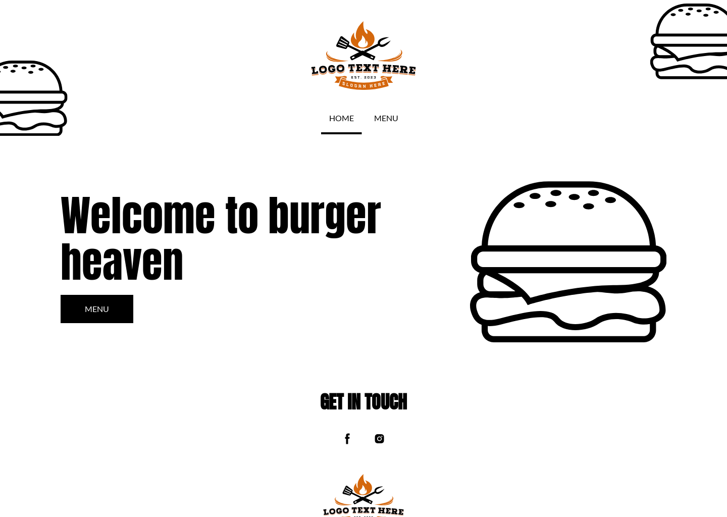 Burger Hamburger Website Builder Image Preview