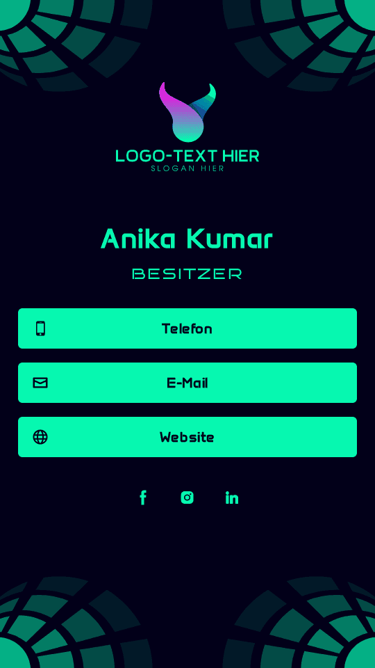 Unternehmensinhaber Digital Business Card