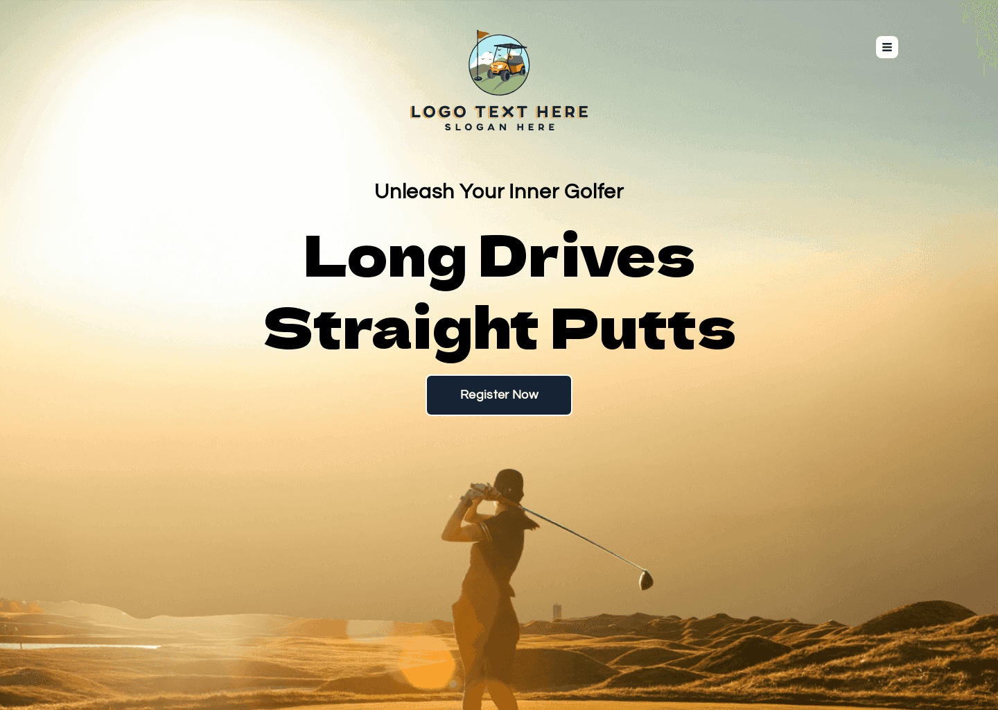 Golf Training Program Website Preview