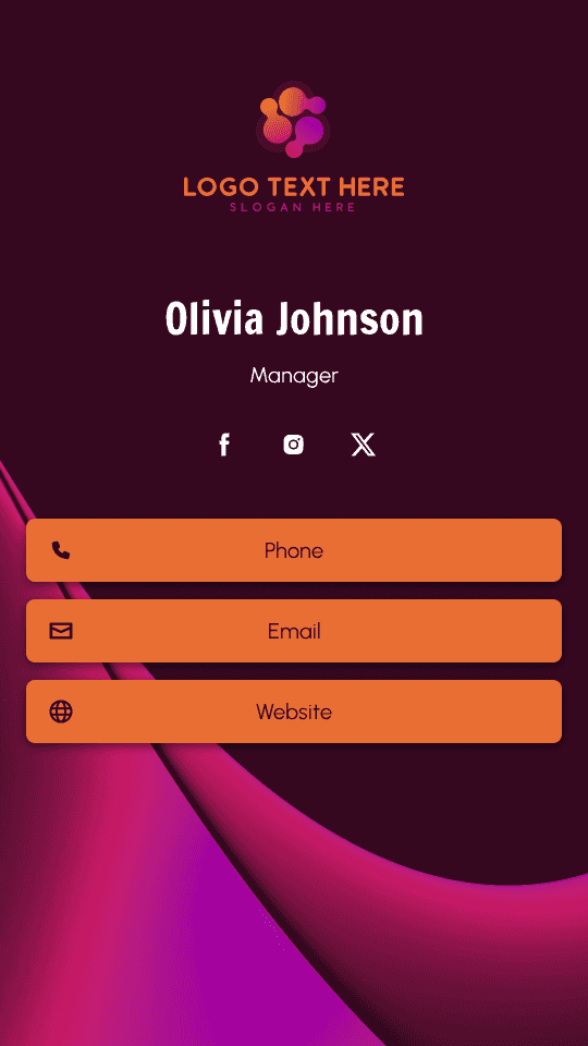 Official Business Manager Digital Business Card Preview