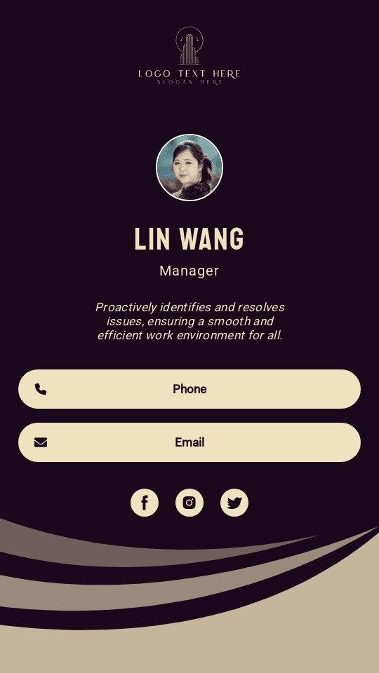 Manager Generic Business Digital Business Card