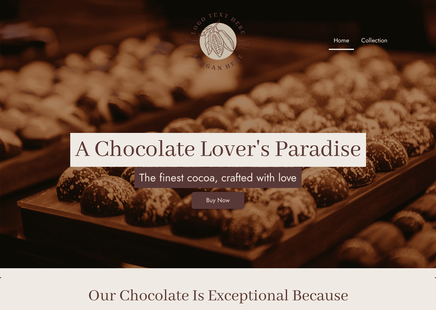 Sweet Chocolate Shop Website Preview