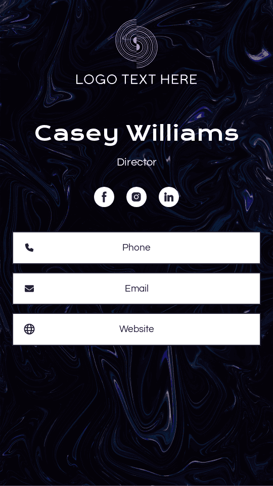 Generic Business Director Digital Business Card Preview