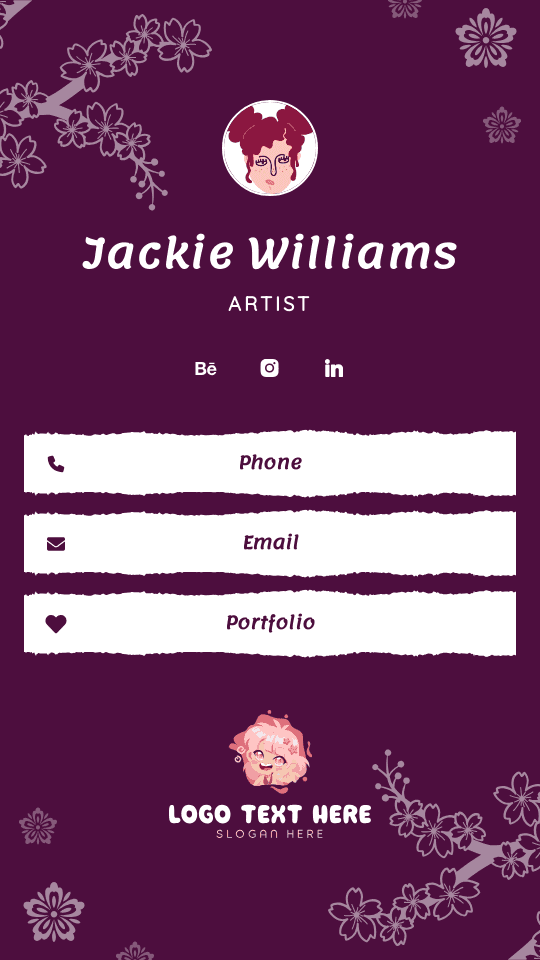 Manga Anime Artist Digital Business Card