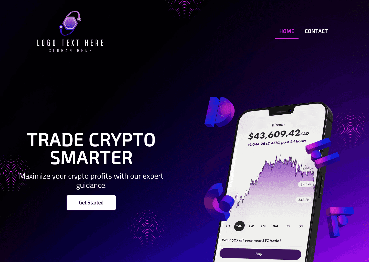 Crypto Trading Service Website Design