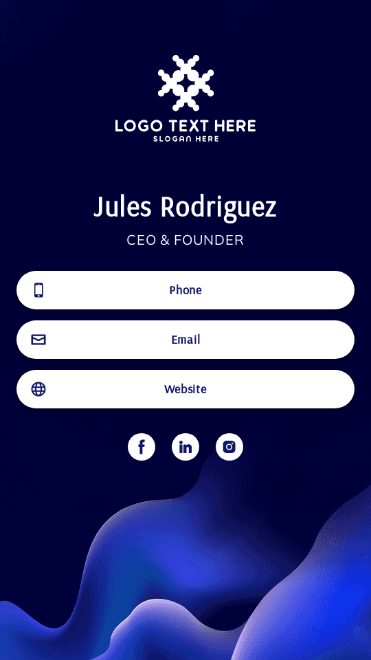 Modern Finance Director Digital Business Card Preview