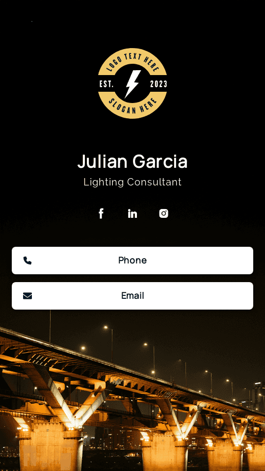 Lighting Consultant Digital Business Card