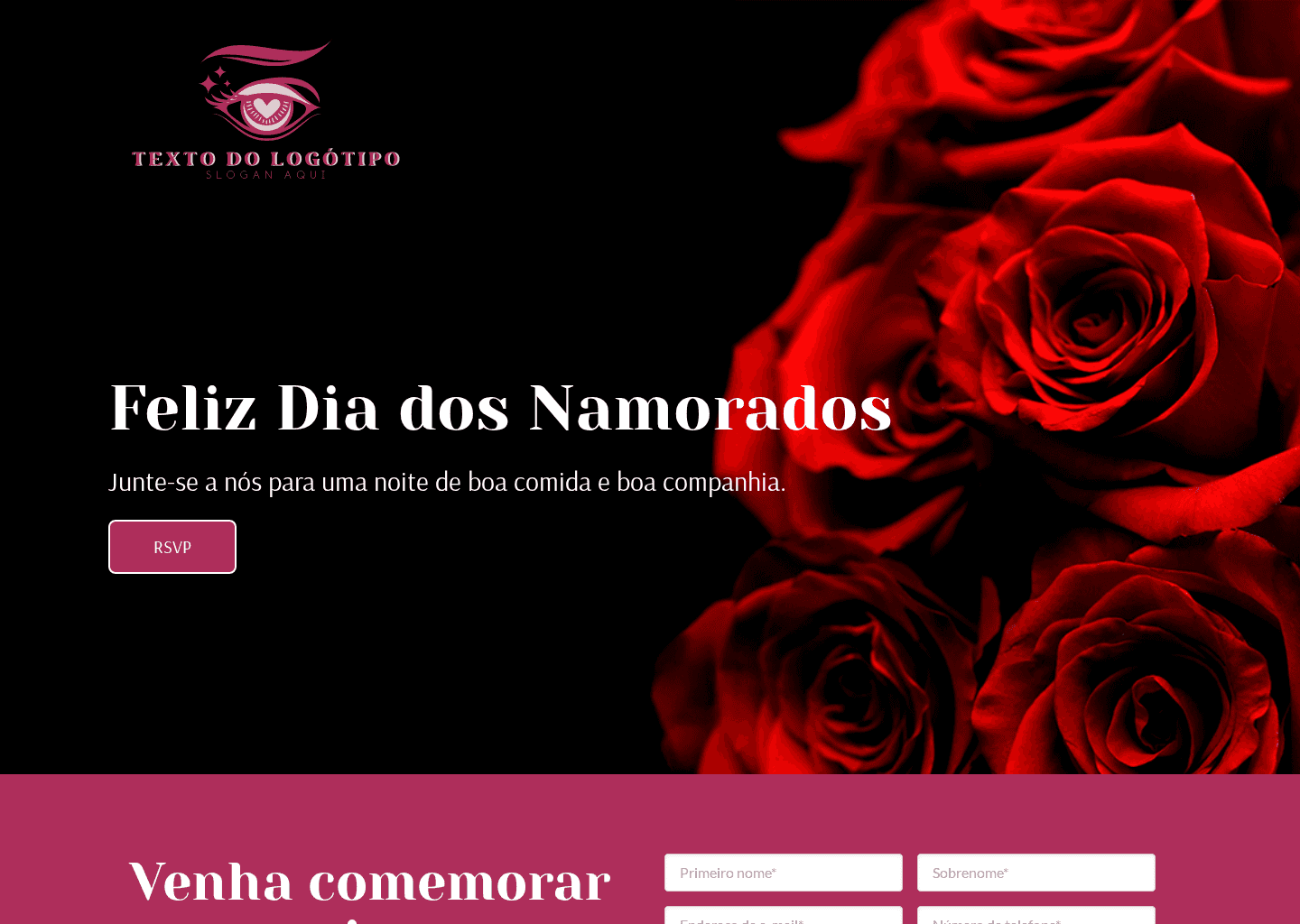 Convite para Jantar de Dia dos Namorados Criador de Websites | BrandCrowd, image size:1440x1024