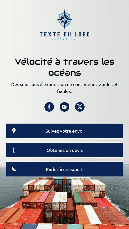 Logistique de transport maritime de conteneurs Website